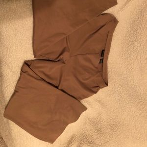 Ny and co tan wide leg elastic band pants